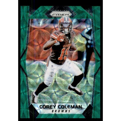 2017 Panini Prizm Prizms Green Scope #190 Corey Coleman