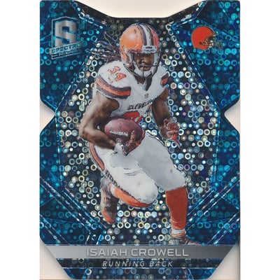 2017 Panini Spectra Neon Blue Die Cut #103 Isaiah Crowell