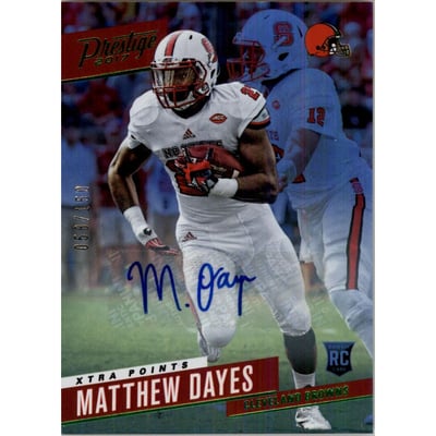 2017 Prestige Rookie Autographs Xtra Points Green #260 Matthew Dayes