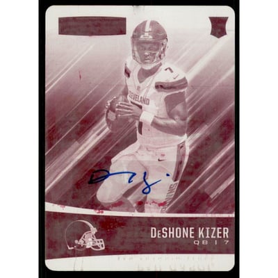 2017 Rookies and Stars Rookies Longevity Signatures Printing Plates Magenta #211 DeShone Kizer