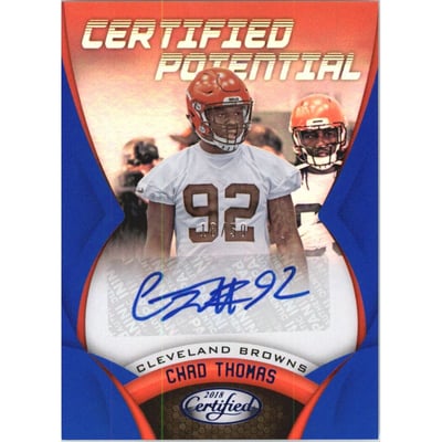 2018 Certified Potential Signatures Mirror Blue #39 Chad Thomas