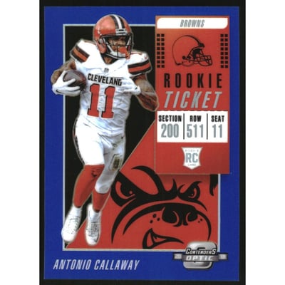 2018 Panini Contenders Optic Blue #92 Antonio Callaway