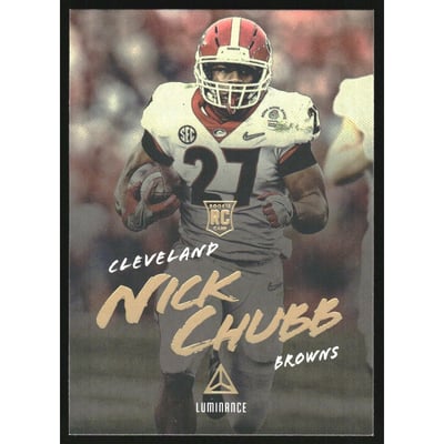 2018 Panini Luminance Gold #175 Nick Chubb