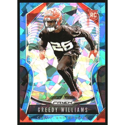 2019 Panini Prizm Prizms Blue Ice #315 Greedy Williams