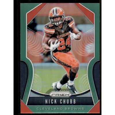 2019 Panini Prizm Prizms Green #89 Nick Chubb
