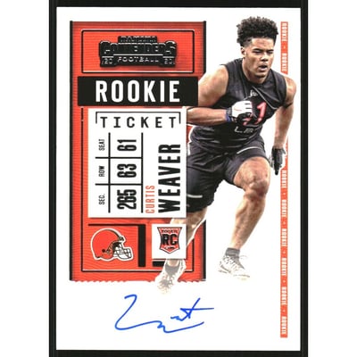 2020 Panini Contenders #198B Curtis Weaver AU SP