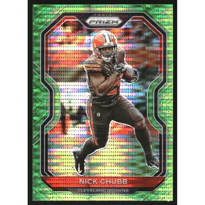 2020 Panini Prizm Prizms Neon Green Pulsar #59 Nick Chubb