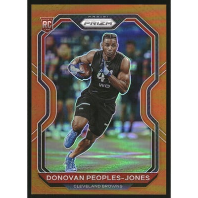 2020 Panini Prizm Prizms Orange #319 Donovan Peoples-Jones