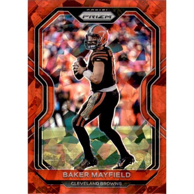 2020 Panini Prizm Prizms Red Ice #56 Baker Mayfield