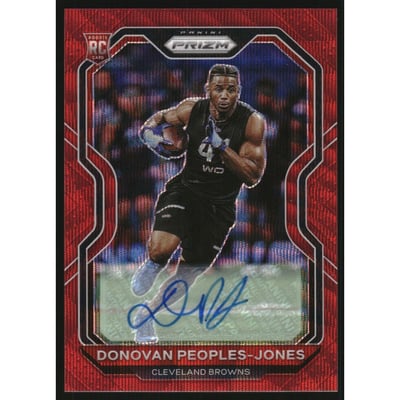 2020 Panini Prizm Rookie Autographs Prizms Red Wave #319 Donovan Peoples-Jones