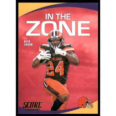 2020 Score In the Zone Gold #25 Nick Chubb
