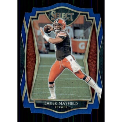 2020 Select Prizm Blue Die Cut #123 Baker Mayfield