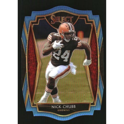 2020 Select Prizm Light Blue Die Cut #125 Nick Chubb