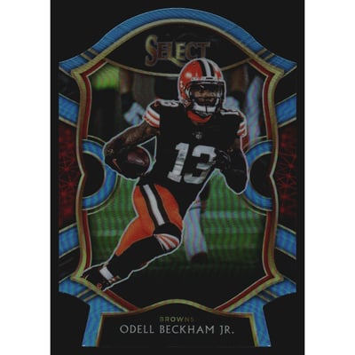 2020 Select Prizm Light Blue Die Cut #25 Odell Beckham Jr.