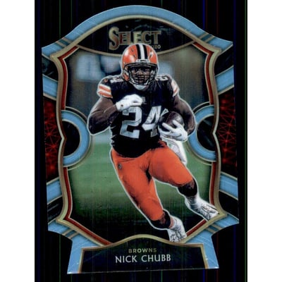 2020 Select Prizm Light Blue Die Cut #26 Nick Chubb