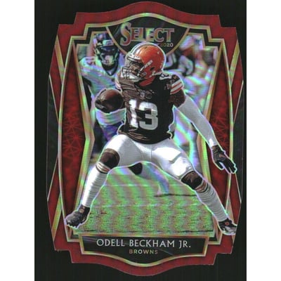 2020 Select Prizm Maroon Die Cut #124 Odell Beckham Jr.