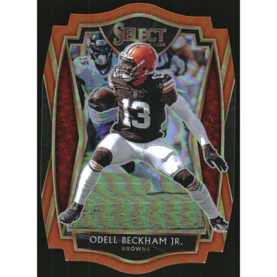 2020 Select Prizm Orange Die Cut #124 Odell Beckham Jr.