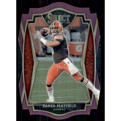 2020 Select Prizm Purple Die Cut #123 Baker Mayfield