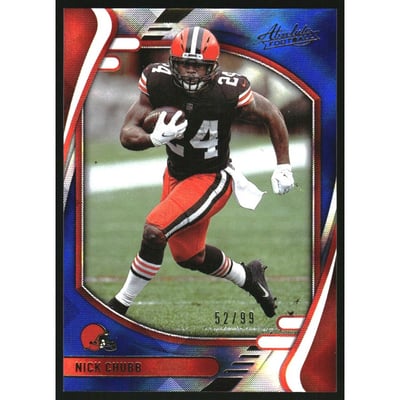 2021 Absolute Blue Diamonds #46 Nick Chubb
