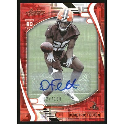 2021 Absolute Signature Rookies Red Squares #170 Demetric Felton/100