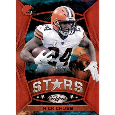 2021 Certified Certified Stars Mirror Red #7 Nick Chubb
