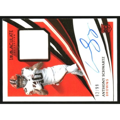 2021 Immaculate Collection #132 Anthony Schwartz JSY AU RC