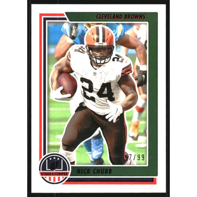 2021 Panini Chronicles Stars and Stripes Blue #22 Nick Chubb