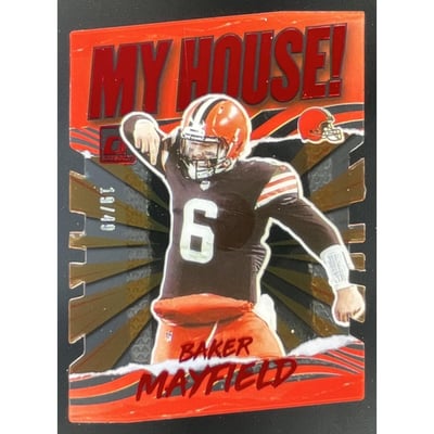 2021 Panini Clearly Donruss Clearly My House Red #CMH-BM Baker Mayfield /49