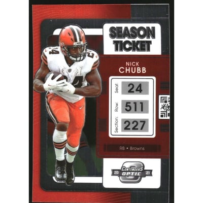 2021 Panini Contenders Optic #34 Nick Chubb