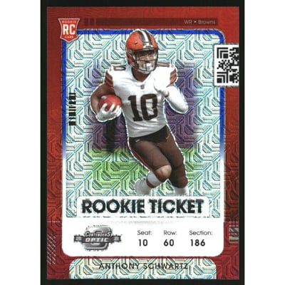 2021 Panini Contenders Optic Red White and Blue #60 Anthony Schwartz