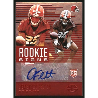 2021 Panini Illusions Rookie Signs Orange #41 Demetric Felton