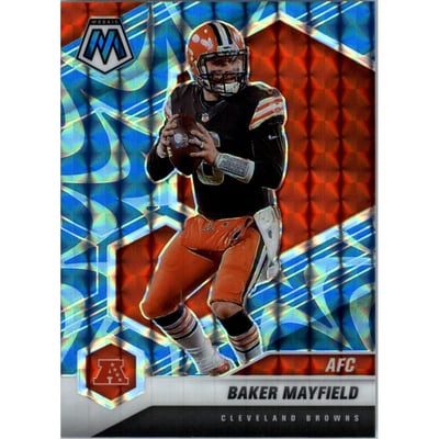 2021 Panini Mosaic Mosaic Reactive Blue #225 Baker Mayfield AFC
