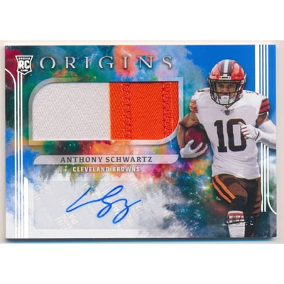 2021 Panini Origins Blue #181 Anthony Schwartz JSY AU