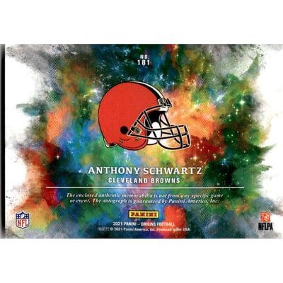 2021 Panini Origins Red #181 Anthony Schwartz JSY AU