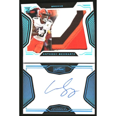 2021 Panini Playbook Platinum #232 Anthony Schwartz JSY AU