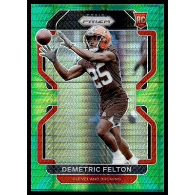 2021 Panini Prizm Prizms Hyper #411 Demetric Felton