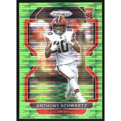 2021 Panini Prizm Prizms Neon Green Pulsar #361 Anthony Schwartz