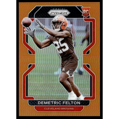 2021 Panini Prizm Prizms Orange #411 Demetric Felton