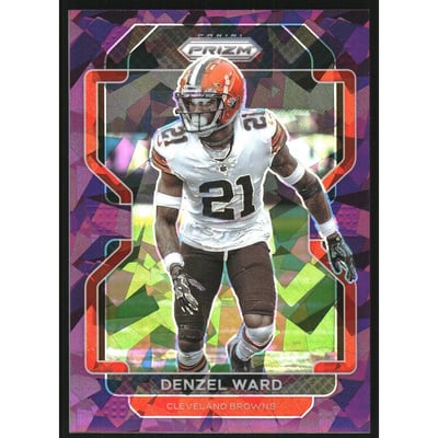 2021 Panini Prizm Prizms Purple Ice #267 Denzel Ward