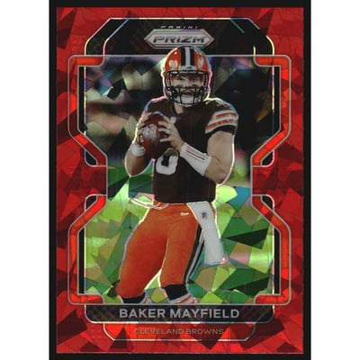 2021 Panini Prizm Prizms Red Ice #263 Baker Mayfield