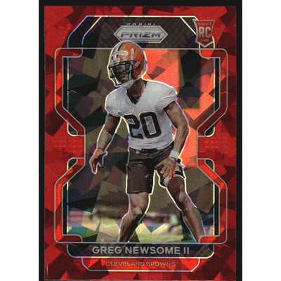 2021 Panini Prizm Prizms Red Ice #376 Greg Newsome II