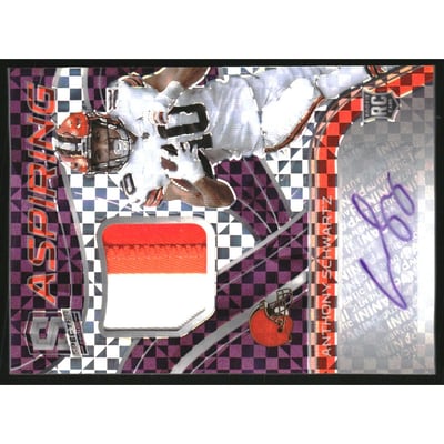 2021 Panini Spectra Aspiring Patch Autographs Neon Purple #19 Anthony Schwartz/30 EXCH