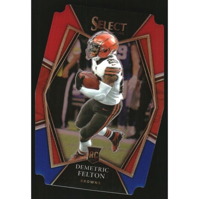 2021 Select Prizm Red and Blue Die Cut #197 Demetric Felton
