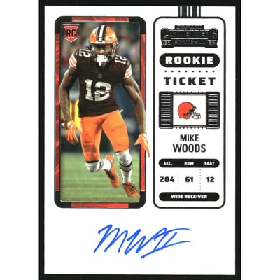 2022 Panini Contenders #245A Mike Woods AU RC