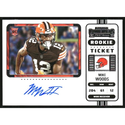 2022 Panini Contenders #245B Mike Woods AU VAR