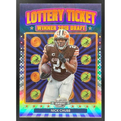 2022 Panini Contenders Optic Lottery Ticket #LT-15 Nick Chubb
