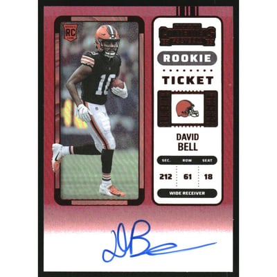 2022 Panini Contenders Red Zone #113A David Bell AU