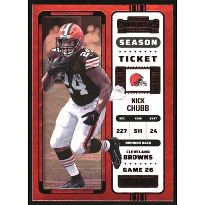 2022 Panini Contenders Red Zone #24 Nick Chubb