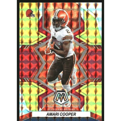 2022 Panini Mosaic Mosaic Choice Fusion Red and Yellow #207 Amari Cooper