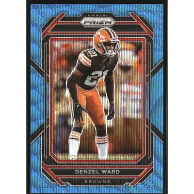 2022 Panini Prizm Prizms Blue Wave #73 Denzel Ward
